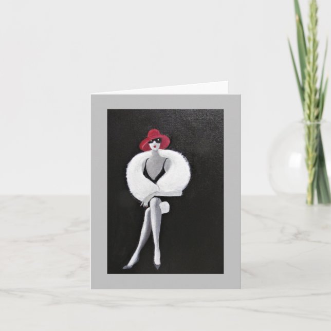 Klassett Dam/anteckningskort Helgkort (Framsida)