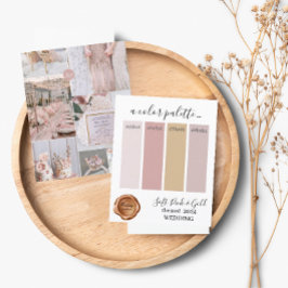 Klassett Soft Rosa Guld Bröllop färg Palette-kort