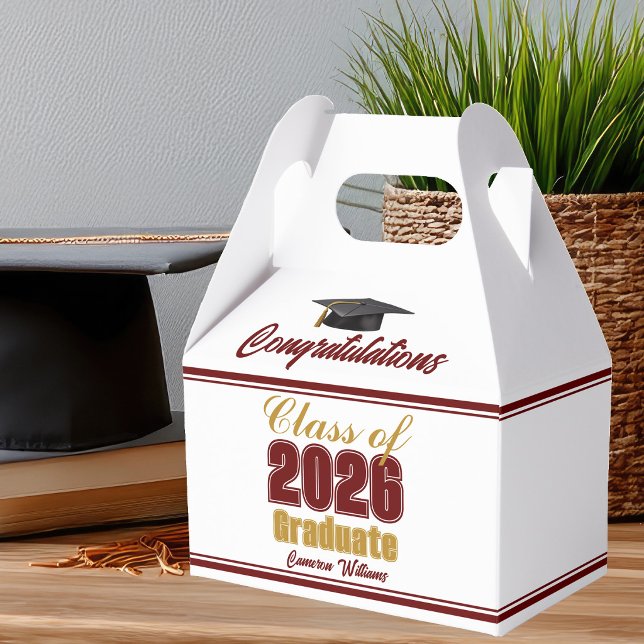 Klassfest för Maroon Gold 2026 Presentaskar (Skapare uppladdad)
