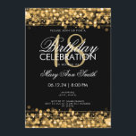 Klassi 18:e Födelsedagsfesten Sparkles Guld Inbjudningar<br><div class="desc">Inbjudningsmall för 18:e Födelsedagsfesten Sparkles Guld i elegant och klass. Med ljus,  sträng och gnistor. Matchande produkter är tillgängliga.</div>