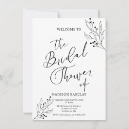 Klassi Black and White Möhippa Inbjudningar