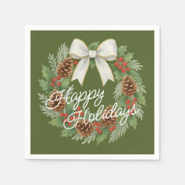 Klassi decemberutandning med vit Helgdag Pappersservett