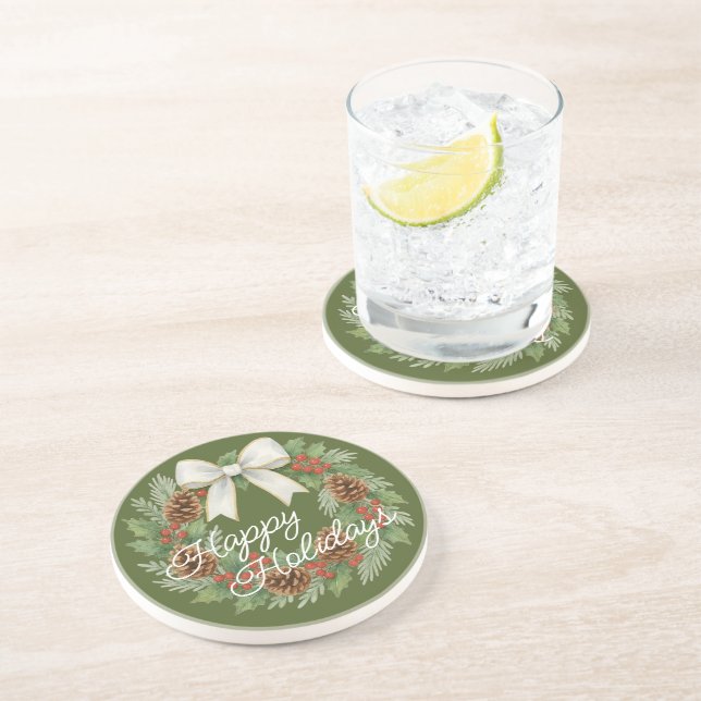 Klassi decemberutandning med vit Helgdag Underlägg (Sidan)