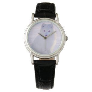 Klassi Elegant Arktisk vinter Fox-foto Designad Armbandsur