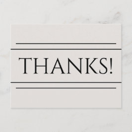 Klassi, Elegant "THANKS!" Vykort