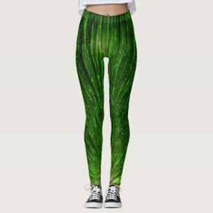 Klassi elegant tropiska skogarna abstrakt handflat leggings