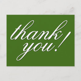 Klassi, glamoröst "tack!" vykort