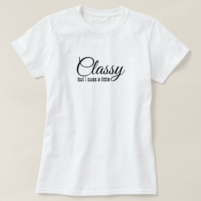 Klassi, men en liten kvinnas grundläggande T-Shirt (Design framsida)