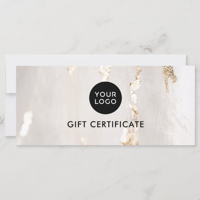 Klassi Modern Gold Foil Gift Certificate/Voucher (Framsida)