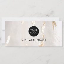 Klassi Modern Gold Foil Gift Certificate/Voucher