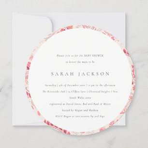 Klassi Modern Paisley Typography Baby Shower Inbjudningar