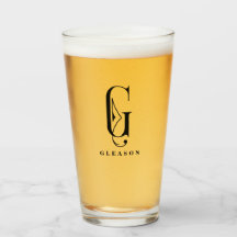 Klassi Monogram första G med efternamn redigerbart