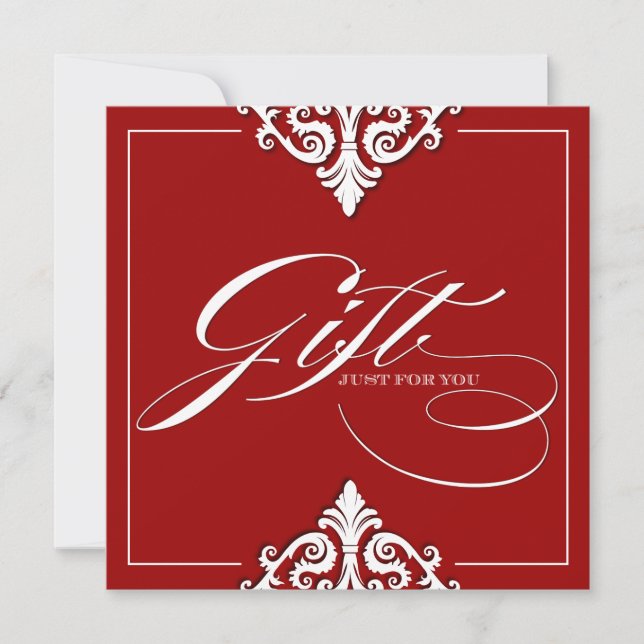 Klassi Red Damask Gift-certifikat (Framsida)
