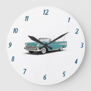 **** KLASSIC 57 CHEVY*** CLOCK STOR KLOCKA