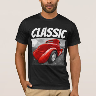 KLASSIC CAR RED HOTROD BIRTHDAY T-SHIRTS