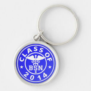 Klassificera av 2014 BSN Rund Silverfärgad Nyckelring