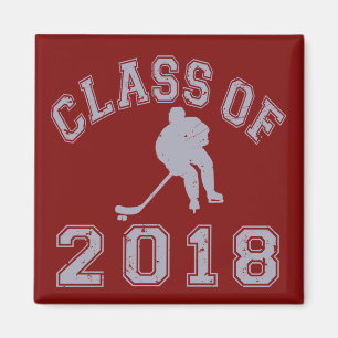 Klassificera av 2018 hockey - grå färg 2 magnet