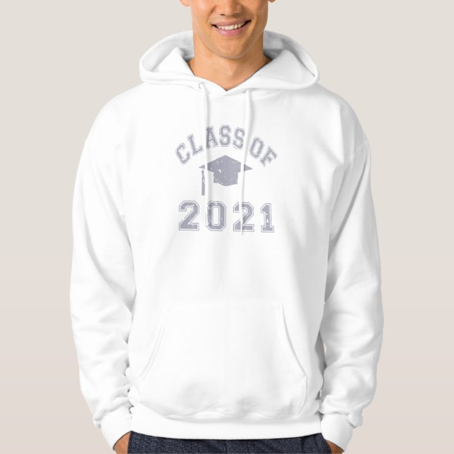 Klassificera av 2021 studenten - grå färg 2 sweatshirt (Framsida)