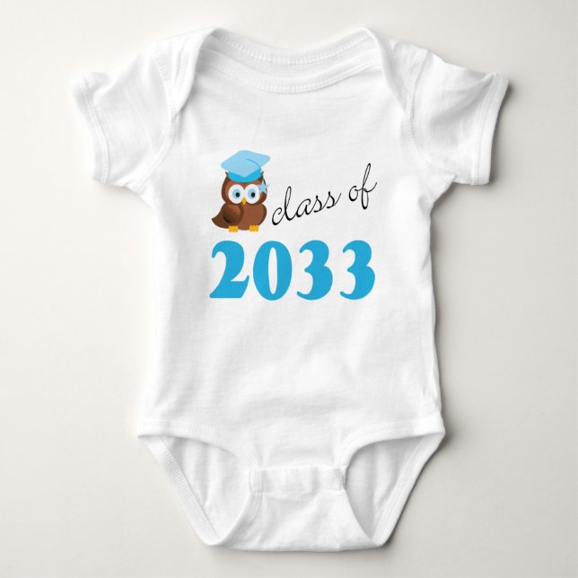 Klassificera av för ugglababyen för 2033 blått tee shirt (Framsida)
