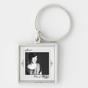 Klassificera av Keychain 2011 lägg till bild 3 Fyrkantig Silverfärgad Nyckelring