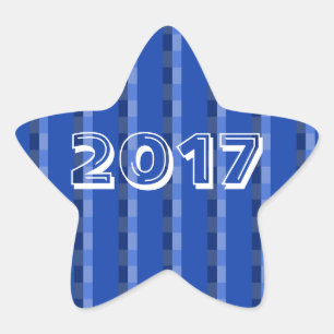 Klassificera av stjärnaklistermärke för 2017 bl stjärnformat klistermärke