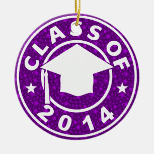 Klassificera av studenten 2014 julgransprydnad keramik