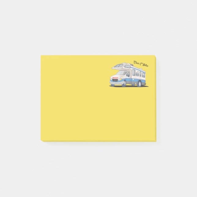 "Klassificera C" Motorhome noterar Post-it Block (Framsida)