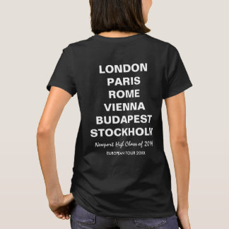 Klassificera resan listar av anpassningsbar för t-shirt