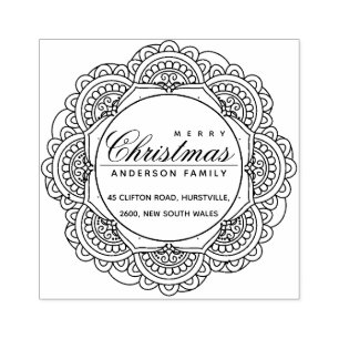 KLASSIFICERAD ANPASSNINGSBAR GOD JUL ADRESS STÄMPEL