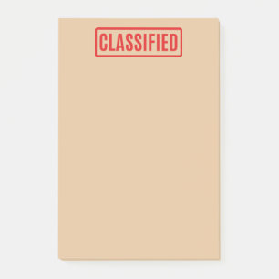 Klassificerad Post-it Block