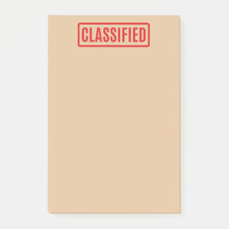 Klassificerad Post-it Block