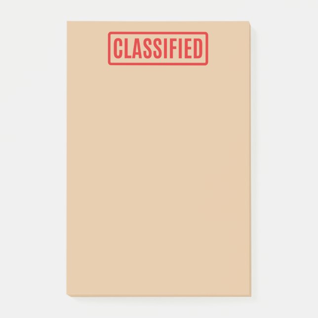 Klassificerad Post-it Block (Framsida)