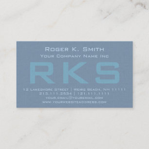 Klassificerar den elegant texturerade monogramen visitkort
