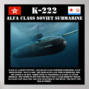 Klassificerar den sovjetiska alfabetisken K-222 Poster