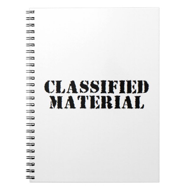 klassificerat material anteckningsbok (Framsidan)