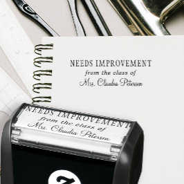 Klassificering av läxor för namn personlig självfärgande stämpel