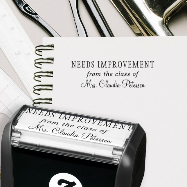 Klassificering av läxor för namn personlig självfärgande stämpel (Skapare uppladdad)