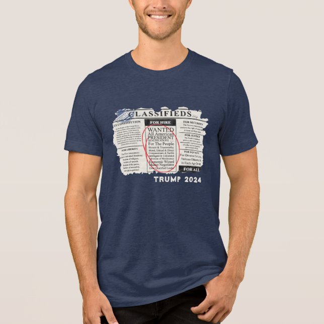 Klassifierat stöd för president Trump 2024 T Shirt (Framsida)