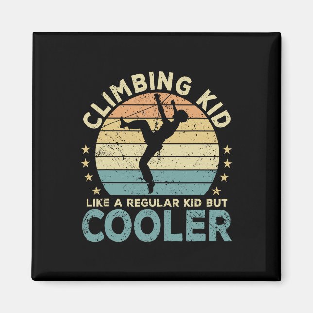 Klässig Kid Klättrare Rolig  Magnet (Framsidan)
