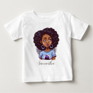 Klassig och elegant afroamerikansk kvinna t shirt