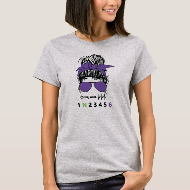 Klassig Tills... Rolig Motorcykel T Shirt (Framsida)