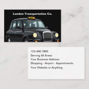 Klassiga taxitransporttjänster visitkort