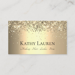 Klassigt Lyxigt Ljust Guld Glitter Anpassningsbart Visitkort