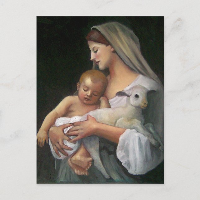 KLASSIKALISKT KORT CHRISTMAS: MADONNA & CHILD (Framsida)