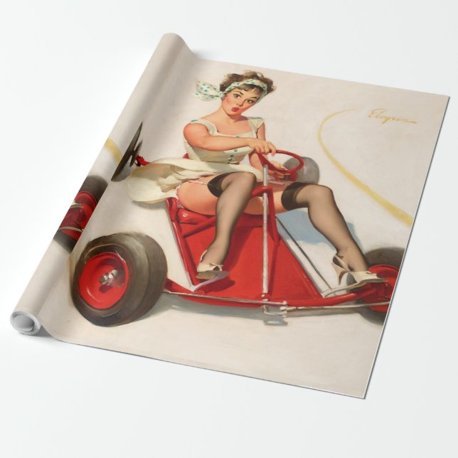 Klassiker50-talvintage klämmer fast upp presentpapper (Utrullad)