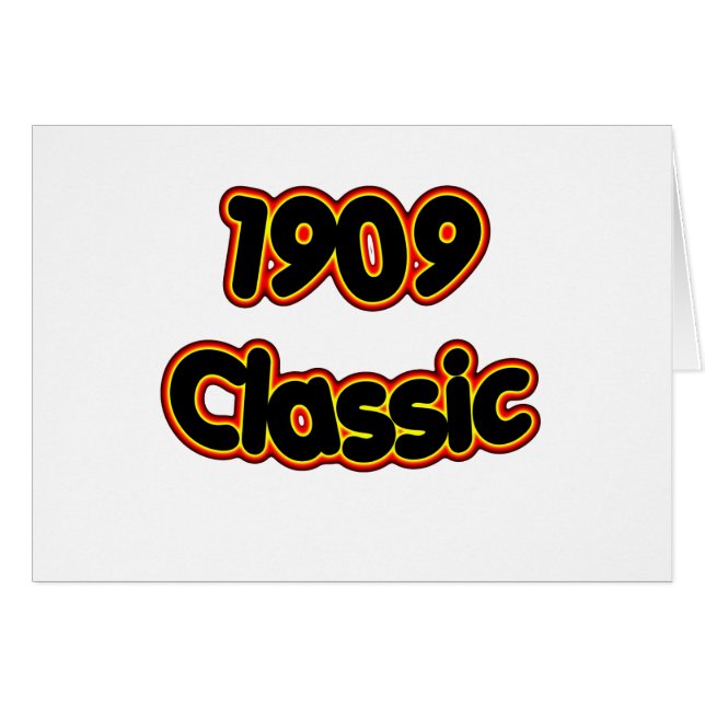 Klassiker 1909 hälsningskort (Framsidan Horizontal)