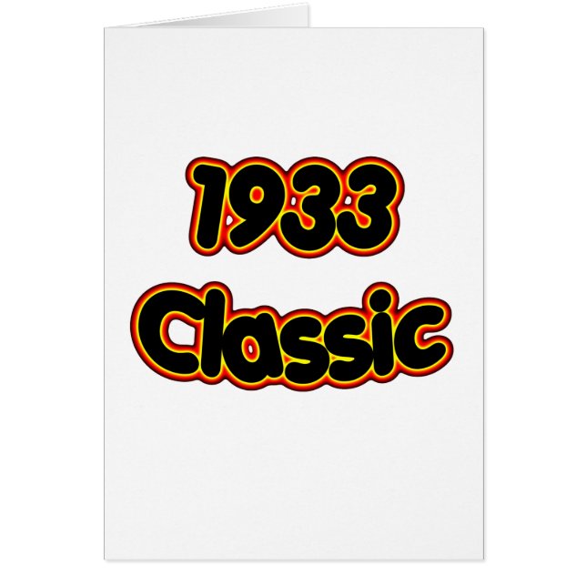 Klassiker 1933 hälsningskort (Framsidan)