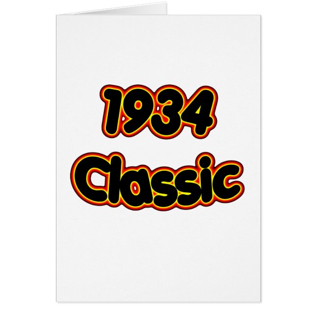 Klassiker 1934 hälsningskort (Framsidan)