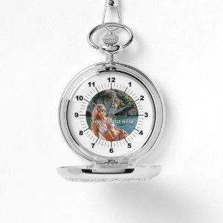 KLASSIKER! 🕰️ Anpassad silverfärgad fickur Armbandsur