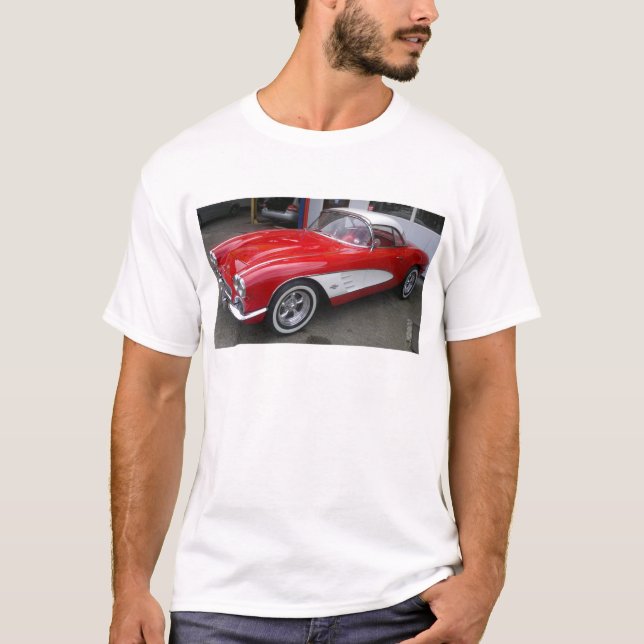 Klassiker Chevrolet Corvette T Shirt (Framsida)